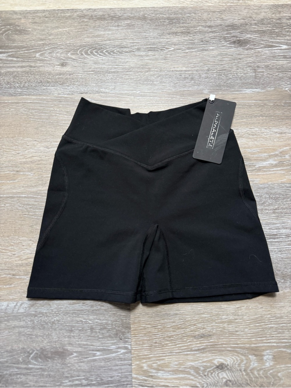 Alphalete Black Crossover Biker Shorts